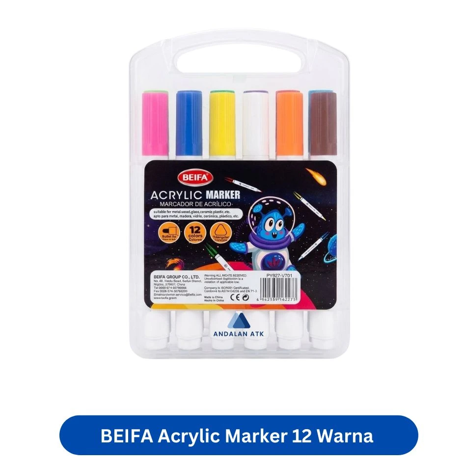 BEIFA Acrylic Marker 12 Warna BFA-PY927-V701